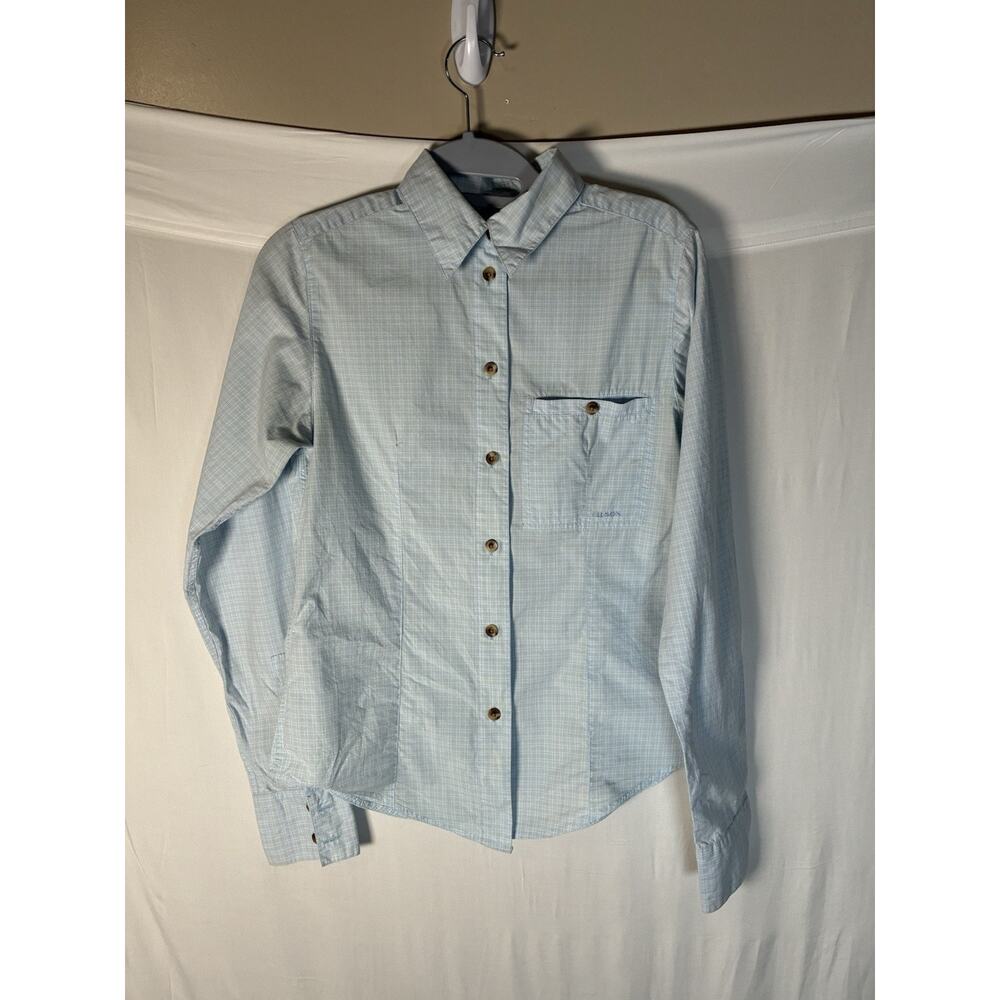 C.C. Filson Co. Women Size S Blue Plaid Long Sleeve Button Down Shirt heritage